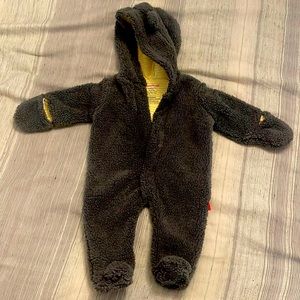 Fleece bear onesie